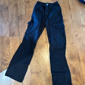 Zara women black cargo pants